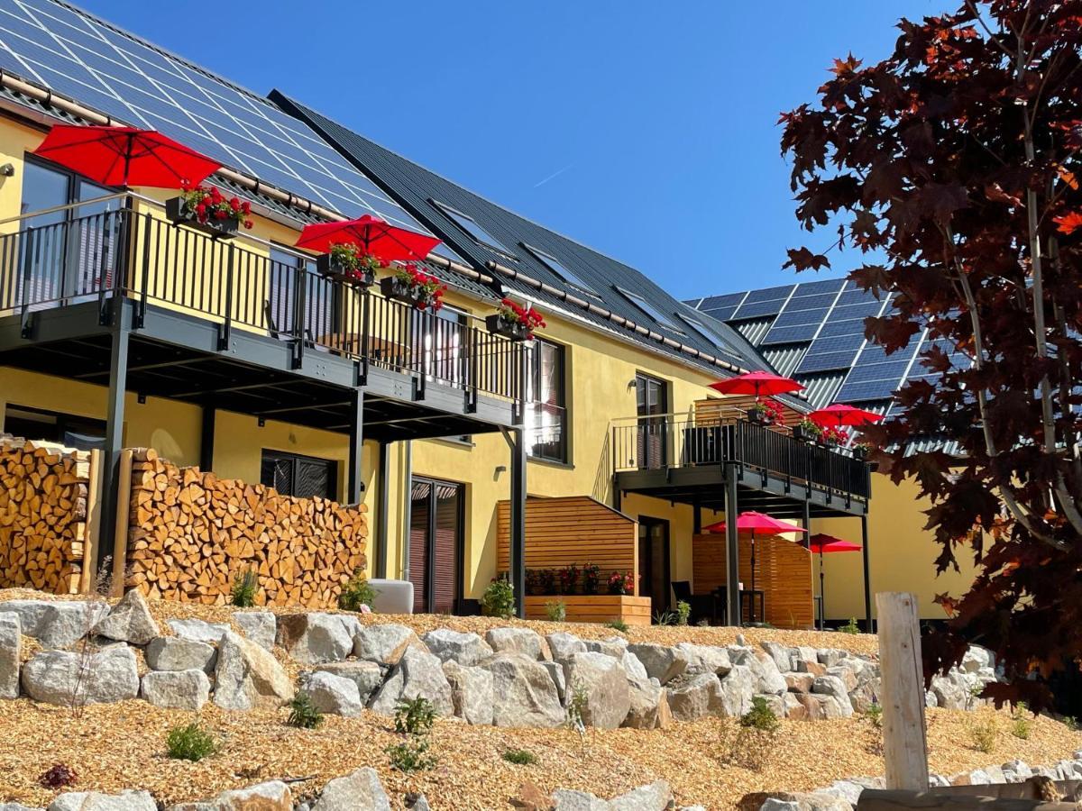 Chalet-Ferienwohnung Aehrenglueck, 70 Qm, Wellness/Fitness/Sauna - Bergroedelhof Feilitzsch Exterior foto